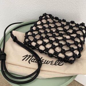 Madewell The Knotted Leather Crossbody Bag, Black